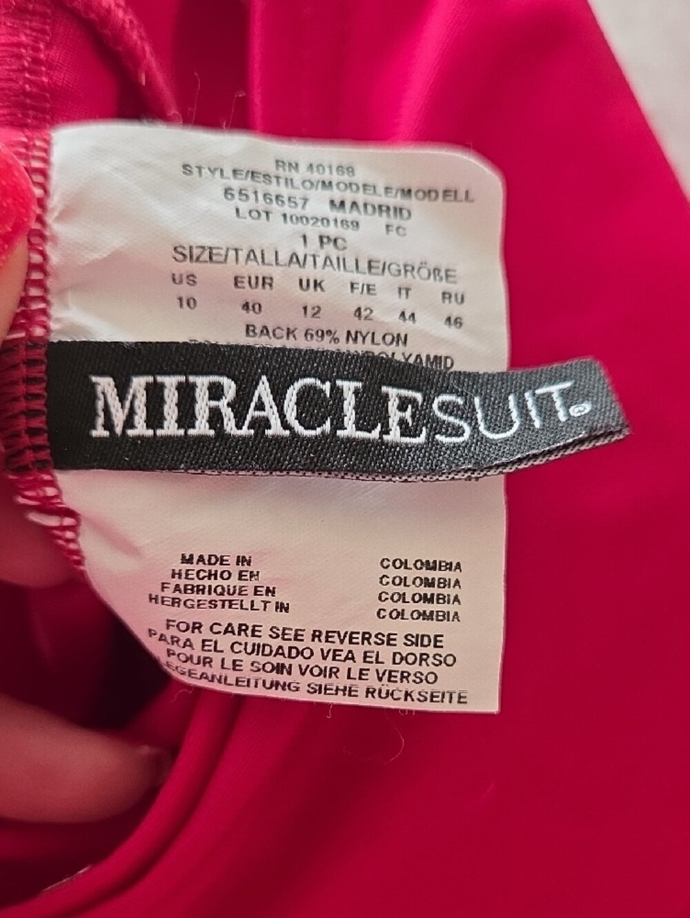 Miraclesuit Strapless Ruched One-Piece Swimsuit in Red - Picture 5 of 6